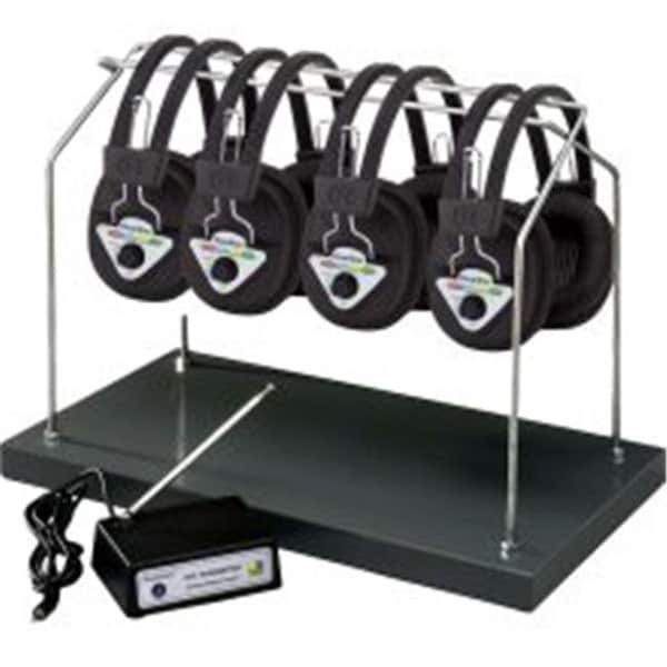 Hamiltonbuhl Hamilton Electronics HH - W906-MULTI Wireless Listenting Center- 6 Station with Headphones and Transmitter- Multi Frequency with Rack HH/W906-MULTI - main